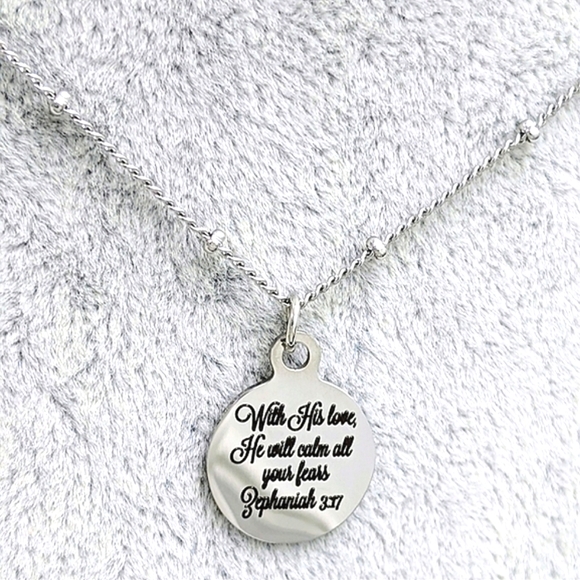 Christian Bible Verse Scripture Necklace - Picture 6 of 8
